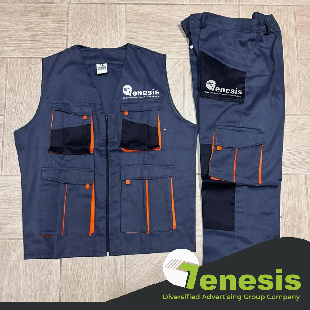 Ensemble de Travail Professionnel Homme – Blouson & Pantalon Multipoches